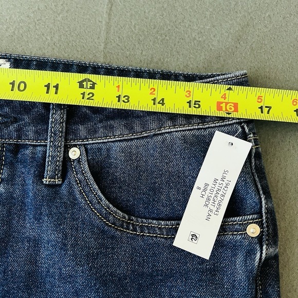 NWT Seven7 Women's Blue Denim Jeans Size 8 Slim Straight Leg High Rise Stretch - Picture 7 of 13